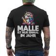 Unicorn Party Fun Malle Ist Nur Einmal Im Jahr T-Shirt mit Rückendruck