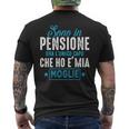 Uomo Sono In Pensione Ora L'unico Capo Chi Ho E'mia Moglie T-shirt da uomo con stampa posteriore