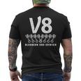 V8 Blubbern Und Grinsen Hubraum 8 Zylinder Car Lovers8 S T-Shirt mit Rückendruck