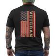 Veteran Veterans Day Usa United States America American Flag Men's T-shirt Back Print