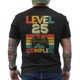 Video Gamer Nivel 25 Completo Retro 25 Aniversario De Bodas Camiseta Hombre Estampado Espalda