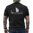 Viking Ship Nordic Mythology Nordmann & Walhalla T-Shirt mit Rückendruck