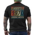 Vintage Agosto 1970 54 Compleanno Anni Uomo Donna T-shirt da uomo con stampa posteriore
