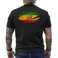 Vintage Ancient Ethiopia Flag Lion Judah Rasta Reggae T-Shirt mit Rückendruck