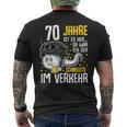 Vor 70 Jahren Der Fastest In Traffic 70Th Birthday Man T-Shirt mit Rückendruck