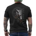 Walhalla Lupo Lupi Di Odino Rune Bussola Nordicaichinga T-shirt da uomo con stampa posteriore