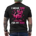 I Wear Pink For My Mimi T-Rex Dinosaur Breast Cancer Men's T-shirt Back Print
