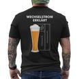 Wechselstromerklärt Bier Elektriker Technik Elektrotechnik T-Shirt mit Rückendruck