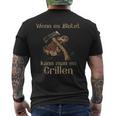 Wenn Es Blutet Kann Man Es Grillen T-Shirt mit Rückendruck