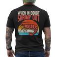 When In Doubt Shrimp Out Retro Bjj Brazilian Jiu Jitsu Camiseta Hombre Estampado Espalda