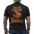 They Are Eating Turkey Donald Trump Thanksgiving Men's T-shirt Back Print