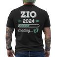 Zio 2024 Loading Regalo Divertente Zio Gravidanza Nascita T-shirt da uomo con stampa posteriore