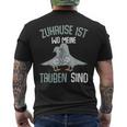 Zuhause Ist Wo Meine Taubenzucht T-Shirt mit Rückendruck