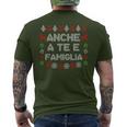 Anche A Te E Famiglia Auguri Natale Christmas Spiritosa Xmas T-shirt da uomo con stampa posteriore