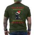 Black Pug Ugly Christmas Sweater Pug Parents Men's T-shirt Back Print