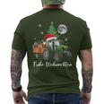 Fröhliche Weihnachten Santa Tractor Bauer Fährt Christmas T-Shirt mit Rückendruck