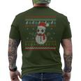 Usa Soccer Ugly Christmas Sweater Football Snowmen Men's T-shirt Back Print