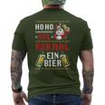 Ho Hol Mir Mal Ein Bier Christmas Santa Claus T-Shirt mit Rückendruck