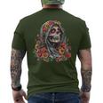 La Santa Muerte Giorno Del Teschio Morto Del Folklore T-shirt da uomo con stampa posteriore