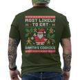 Am Liebsten Santas Kekse Essen Ugly Christmas T-Shirt mit Rückendruck