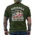 North Pole Book Club Hot Cocoa Bookworms Christmas Men's T-shirt Back Print North Pole Book Club Hot Cocoa Bookworms Christmas Men's T-shirt Back Print