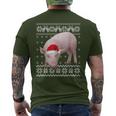 Pig Christmas Ugly Christmas Sweater Men's T-shirt Back Print