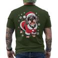 Rauhaardackel Dog Christmas T-Shirt mit Rückendruck