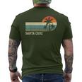 Santa Cruz Ca California Retro Surfing T-Shirt mit Rückendruck