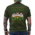 Sugar Glider Xmas Lighting Santa Ugly Sugar Glider Christmas Men's T-shirt Back Print