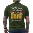 Tis The Season For Tamales Mexican Christmas Santa Hat Men's T-shirt Back Print