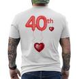 40º Aniversario Número 40º Aniversario De Bodas De Ruby Sin Mangas Camiseta Hombre Estampado Espalda