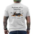 Anatomia Di Un Dobermann Pinscher Cane T-shirt da uomo con stampa posteriore
