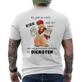 Ausgerechnet Ich Habe Die Dicksten Eier Gray T-Shirt mit Rückendruck