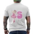Bambino Maglia Compleanno Ballerina Danza Classica Bambina 5 Anni T-shirt da uomo con stampa posteriore