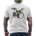 Batterie Instrument De Musique Motif Illustration Batterie T-shirt imprimé au dos
