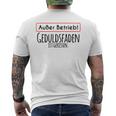 Out Brieb Geduldsfaden Ist Gerissen T-Shirt mit Rückendruck