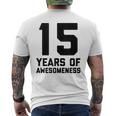 Camicia Regalo Per 15° Compleanno Età 15 Anni E 15 Anni T-shirt da uomo con stampa posteriore