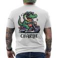 Charlie Alligator Moto Per Ragazzi Nome Charlie T-shirt da uomo con stampa posteriore