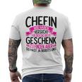 Chefin Wir Habenersucht Für Dich Geschenk Zu Finden T-Shirt mit Rückendruck