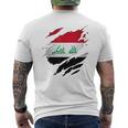 Chemises Fières Iraqiennes Drapeau De L'irak Déchiré T-shirt imprimé au dos