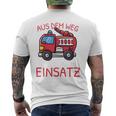 Children's Aus Dem Weg Bin Im Einatz Fire Engine Boys' T-Shirt mit Rückendruck