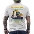 Children's Aus Dem Weg Hier Kommt Ein Kindergartenkind Digger T-Shirt mit Rückendruck