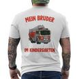 Children's Boys Fire Brigade Mein Bruder Kommt In Die Schule 80 T-Shirt mit Rückendruck