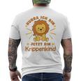 Children's Hurra Ich Bin Jetzt Ein Krippenkind Lö T-Shirt mit Rückendruck