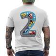 Children's Kinder 2 Geburtstag Junge 2 Jahre T-Shirt mit Rückendruck