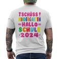 Children's Tschüss Kindergarten Hello School 2024 1St Class T-Shirt mit Rückendruck