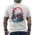Con Grafica Artistica Giapponese Da Giardino In Legno T-shirt da uomo con stampa posteriore