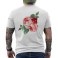 Con Motivo A Rose Rose Motivo Floreale Colore Acqua Regalo T-shirt da uomo con stampa posteriore