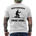 Confraternita Del Tallone Libero Telemark Sci T-shirt da uomo con stampa posteriore