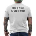 After Dem Sekt Istor Dem Sekt Alcohol T-Shirt mit Rückendruck